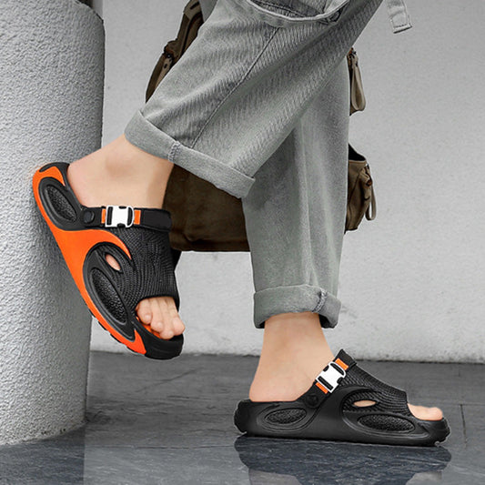 👟 50% DE RÉDUCTION ! 🌊 Sandales EVA 2-en-1 pour Homme – Bride Talon Convertible, Design Ajouré Respirant & Semelle Massage – Idéales pour la Plage, la Ville et les Longues Marches ☀️