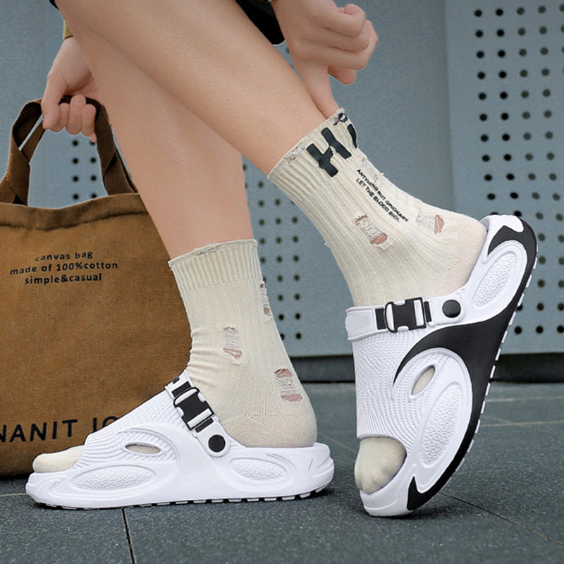👟 50% DE RÉDUCTION ! 🌊 Sandales EVA 2-en-1 pour Homme – Bride Talon Convertible, Design Ajouré Respirant & Semelle Massage – Idéales pour la Plage, la Ville et les Longues Marches ☀️