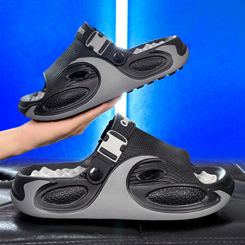 👟 50% DE RÉDUCTION ! 🌊 Sandales EVA 2-en-1 pour Homme – Bride Talon Convertible, Design Ajouré Respirant & Semelle Massage – Idéales pour la Plage, la Ville et les Longues Marches ☀️