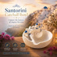 🏺 50% DE RÉDUCTION! 🌊 Bol Santorin en céramique émaillée – Vagues bleues, village miniature & déco élégante – Parfait pour une touche méditerranéenne dans votre intérieur ✨