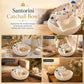🏺 50% DE RÉDUCTION! 🌊 Bol Santorin en céramique émaillée – Vagues bleues, village miniature & déco élégante – Parfait pour une touche méditerranéenne dans votre intérieur ✨