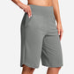 Short de Yoga Taille Haute pour Femme avec Poches