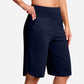 Short de Yoga Taille Haute pour Femme avec Poches