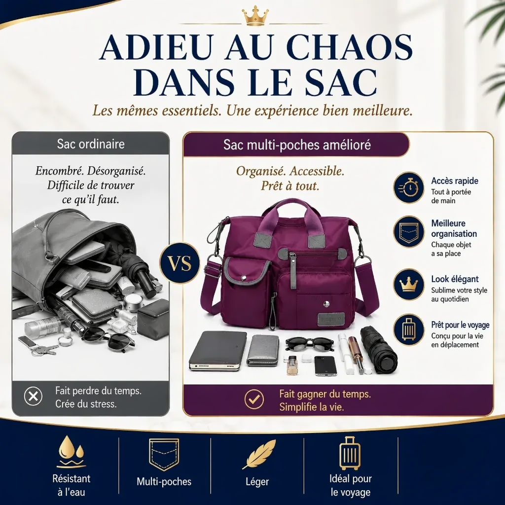 👜 50% DE RÉDUCTION EN CE MOMENT ! 💐Sac fourre-tout imperméable grande capacité pour femmes
