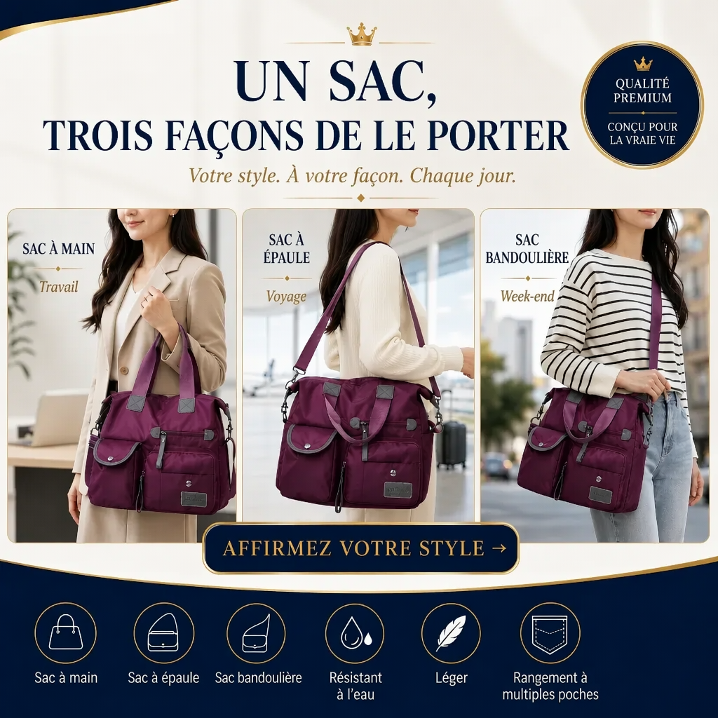 👜 50% DE RÉDUCTION EN CE MOMENT ! 💐Sac fourre-tout imperméable grande capacité pour femmes