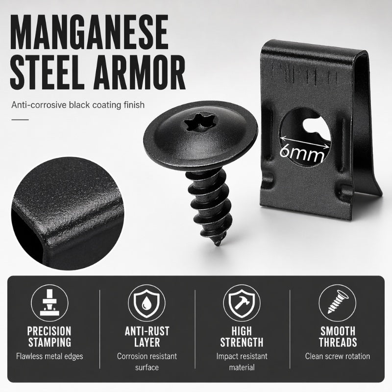 🎉 Soldes 2026 — Plus de 44 000 vendus 🔩 Kit Universel Clips en U et Vis Métalliques Voiture 🚗
