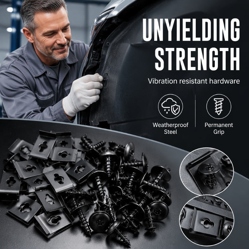 🎉 Soldes 2026 — Plus de 44 000 vendus 🔩 Kit Universel Clips en U et Vis Métalliques Voiture 🚗