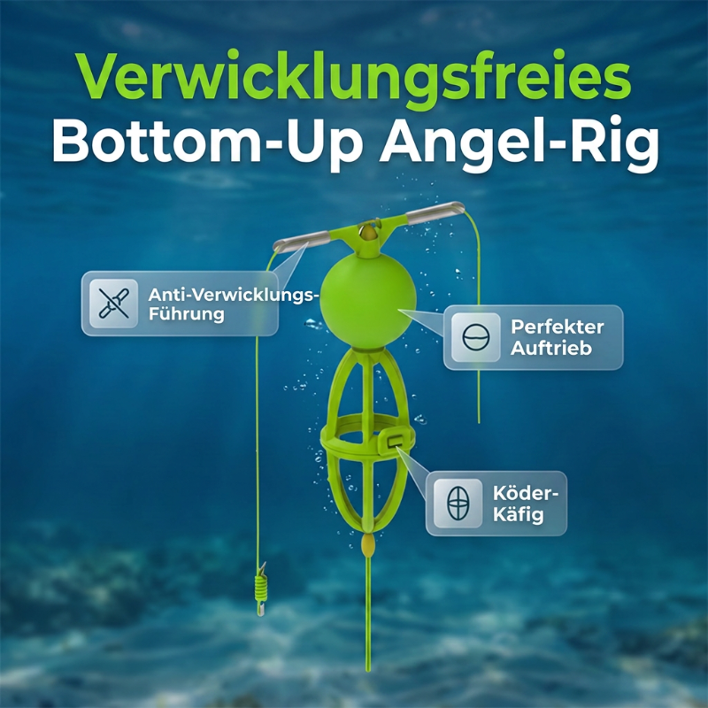 🔥Promotion exceptionnelle : 50 % de réduction🔥 Finis les démêlages en plein lancer ! Panier d'appât « Bottom-Up » anti-emmêlement – Base lestée, reste bien droit, nuage d'appât en 3 secondes 🎣