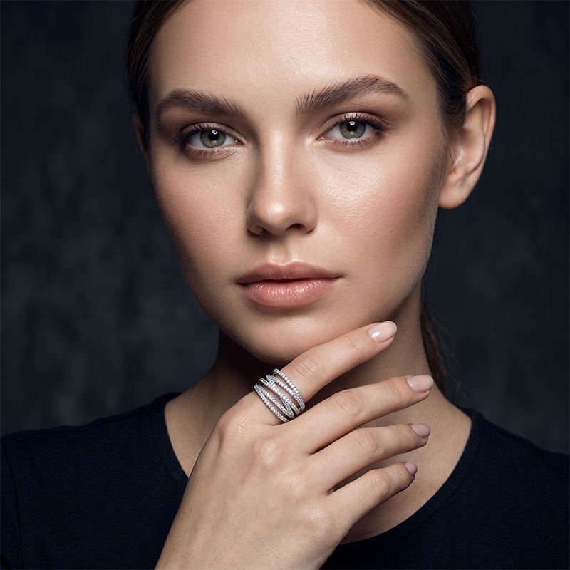💫 50 % de réduction ! 💍 Bague croix multi-rangs ajustable - Parfaite au quotidien, pour aller au travail ou pour les soirées ✨