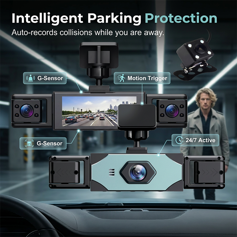 📢📢50% OFF !! ⏰360° Protection 4-Channel Dash Cam