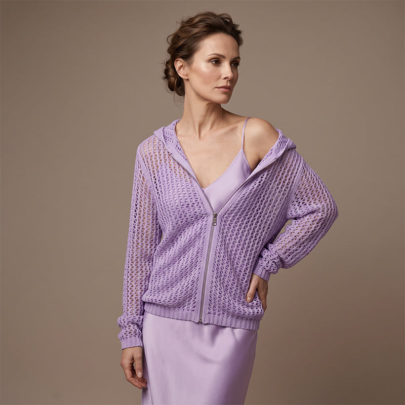 🌸 50% DE RÉDUCTION! ☀️ Gilet Femme Zippé en Maille Ajourée – Léger, manches longues & design aéré – Parfait pour le printemps & l'été – Style décontracté & polyvalent 🌿