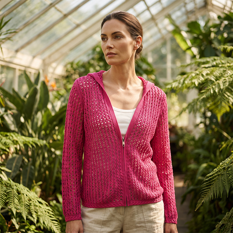 🌸 50% DE RÉDUCTION! ☀️ Gilet Femme Zippé en Maille Ajourée – Léger, manches longues & design aéré – Parfait pour le printemps & l'été – Style décontracté & polyvalent 🌿