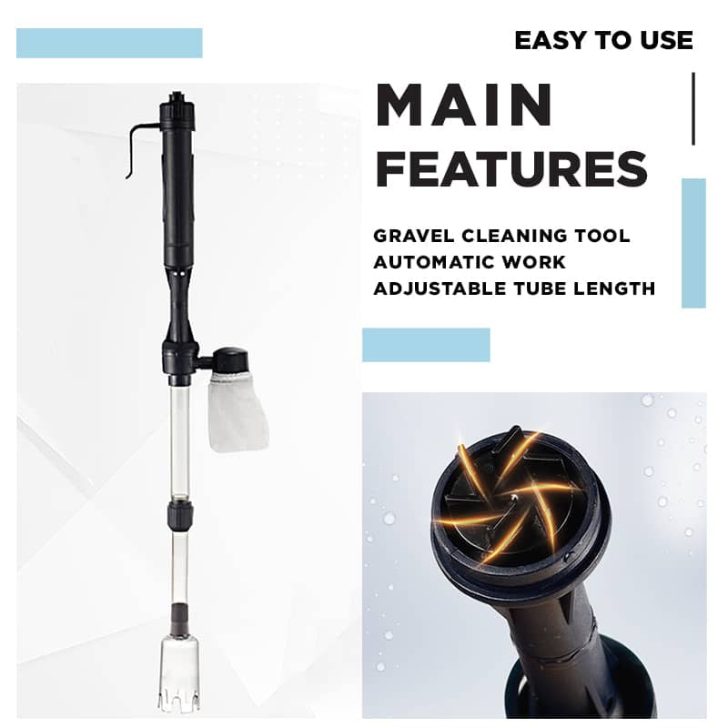 💕🔥Aspirateur de Fond Électrique pour Aquarium – Nettoie le Gravier & Renouvelle l’Eau en Même Temps !