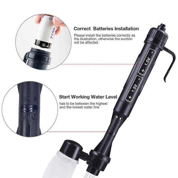 💕🔥Aspirateur de Fond Électrique pour Aquarium – Nettoie le Gravier & Renouvelle l’Eau en Même Temps !