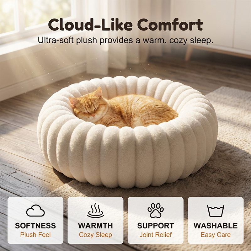🎉 Soldes 2026 — Plus de 46 000 ventes !🐾 Panier rond apaisant ultra-doux 🛌