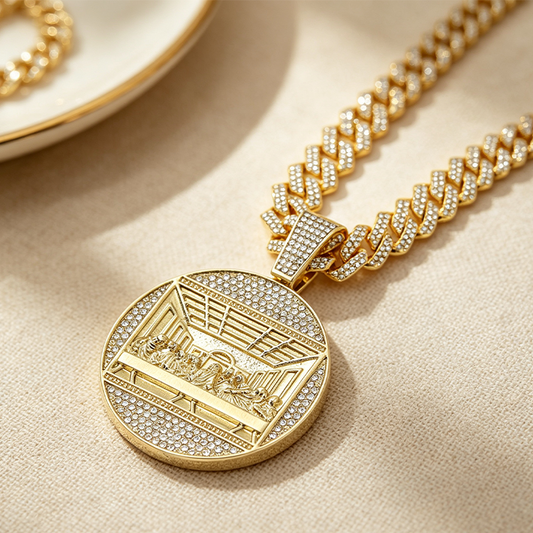 ✨👑 OFFRE LIMITÉE 50% DE RÉDUCTION! 🪙Chaîne cubaine pendentif surdimensionné – Maillon massif & charme accrocheur – Rehaussez votre style streetwear.