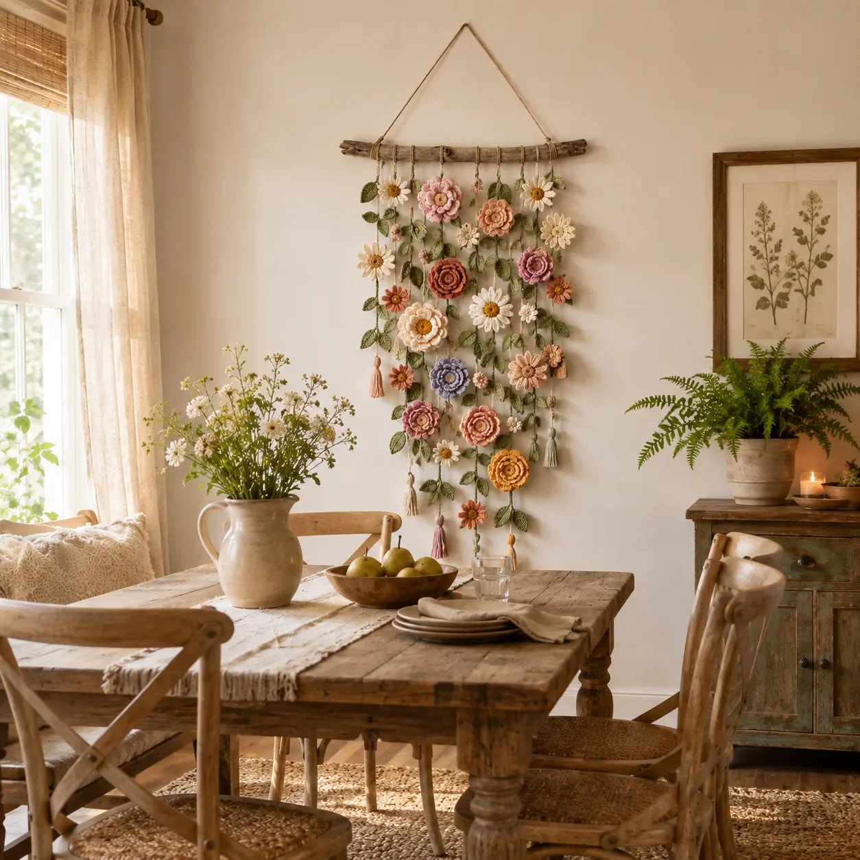 🌷 -40% aujourd’hui seulement ! Fleur murale crochetée artisanale – Votre intérieur mérite cette touche bohème⏳ Offre termine à minuit !