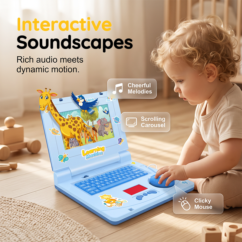 🎉 Soldes 2026 — Plus de 28 000 ventes !💻 Ordinateur portable jouet interactif de simulation 🎵