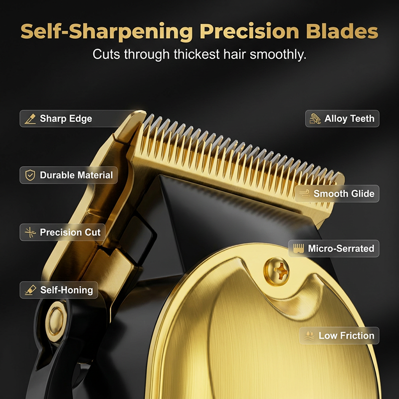 🔥 50% DE RÉDUCTION ! 🎉 Kit de Tonte Électrique Professionnel – Lames en Titane – Sans Fil & Écran LED for Hommes