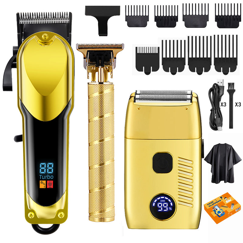 🔥 50% DE RÉDUCTION ! 🎉 Kit de Tonte Électrique Professionnel – Lames en Titane – Sans Fil & Écran LED for Hommes