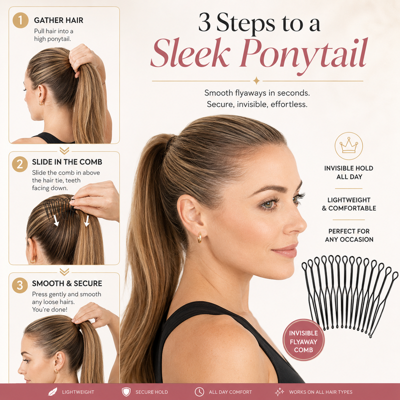 🏆 1 acheté 1 offert 💐 Peigne flexible « Invisible Grip » pour cheveux rebelles
