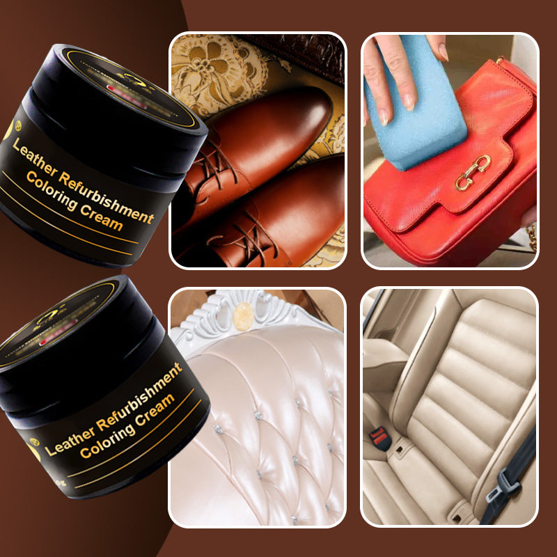🥿🛋️ Traitement soin cuir tout-en-un | Recolore et répare les rayures, usage adapté aux meubles, voitures et accessoires en cuir ✅