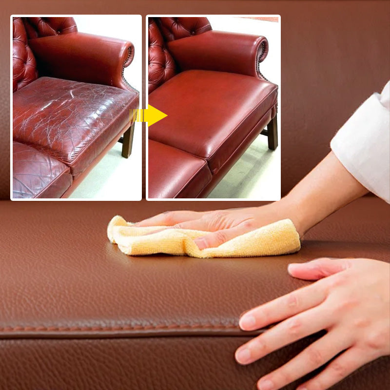 🥿🛋️ Traitement soin cuir tout-en-un | Recolore et répare les rayures, usage adapté aux meubles, voitures et accessoires en cuir ✅