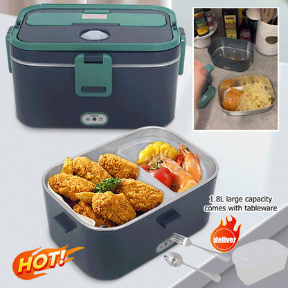 🍱 OFFRE LIMITÉE -50% ⚡ Boîte à Déjeuner Chauffante Électrique — 1,8L, Inox, Poignée Renforcée