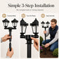 💡 50% DE RÉDUCTION! 🏡 Lampadaire Solaire Rétro Double Tête Hexagonale – Design vintage, solaire & résistant aux intempéries – Parfait pour jardins, allées & terrasses 🌙