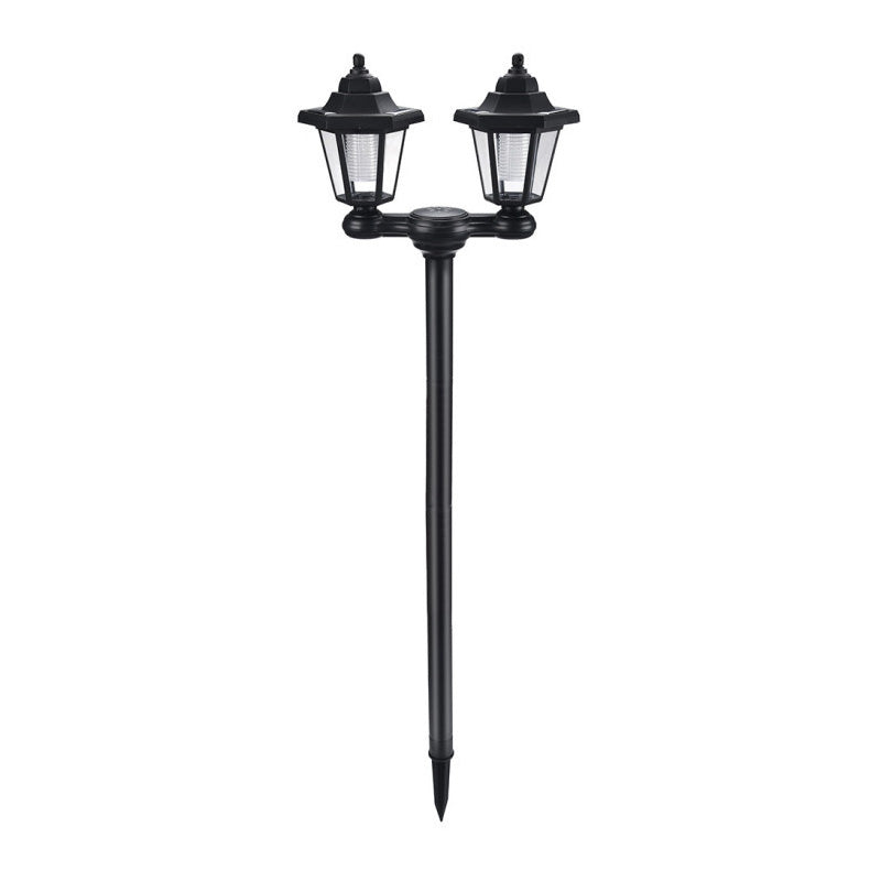 💡 50% DE RÉDUCTION! 🏡 Lampadaire Solaire Rétro Double Tête Hexagonale – Design vintage, solaire & résistant aux intempéries – Parfait pour jardins, allées & terrasses 🌙