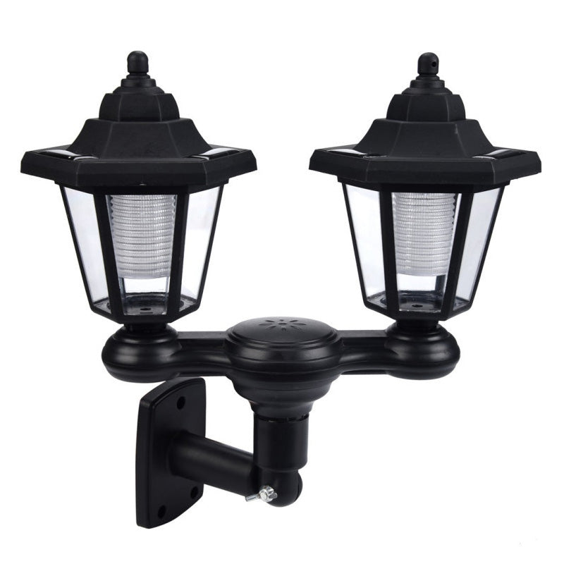 💡 50% DE RÉDUCTION! 🏡 Lampadaire Solaire Rétro Double Tête Hexagonale – Design vintage, solaire & résistant aux intempéries – Parfait pour jardins, allées & terrasses 🌙