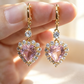 Boucles d'Oreilles Pendantes Scintillantes en Forme de Cœur – Parfait pour les Rendez-vous, les Fêtes & le Quotidien