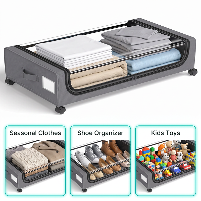 Large-Capacity Underbed Storage Cart