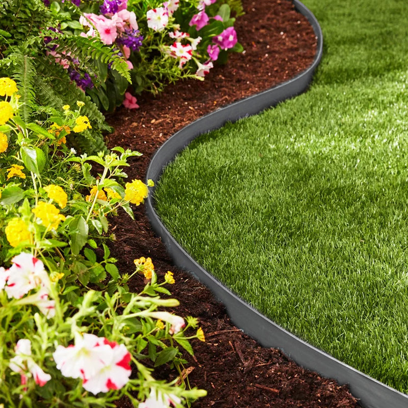 🏡 50% DE RÉDUCTION! 🌿 Bordure de Jardin 10m avec 30 Piquets – PE durable, découpe facile & pose rapide – Idéale pour délimiter pelouses & massifs 🌱