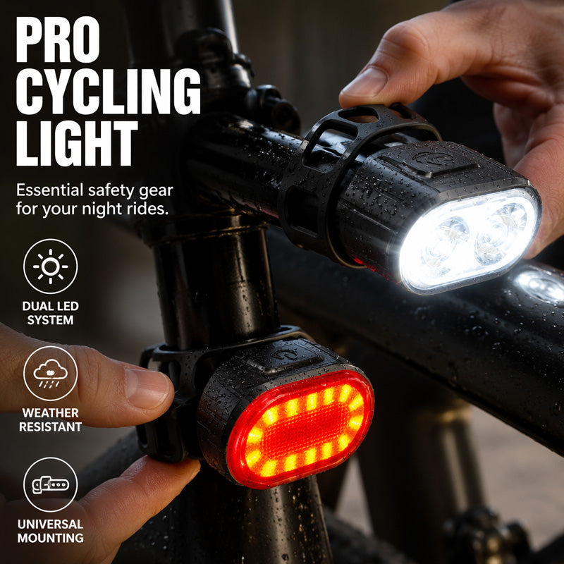 🔋🌊 50k+ vendus · Lampes vélo USB étanches – Autonomie longue, multi-modes, résistent à la pluie et aux éclaboussures, l’équipement indispensable des cyclistes quotidiens 🌙🚲