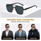 🕶️ 50% DE RÉDUCTION ! ✨ Lunettes de Soleil Géométriques – Métal+PC & Polycarbonate – UV400 & Look Audacieux for Streetwear