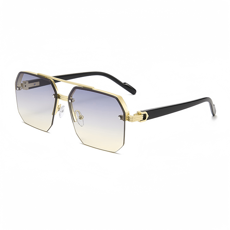 🕶️ 50% DE RÉDUCTION ! ✨ Lunettes de Soleil Géométriques – Métal+PC & Polycarbonate – UV400 & Look Audacieux for Streetwear