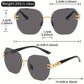 🌬️🕶️ Rimless sunglasses femme – Oubliées sur le nez, verres polarisés de haute qualité, l'accessoire signature des minimalistes élégantes 🤍🏙️