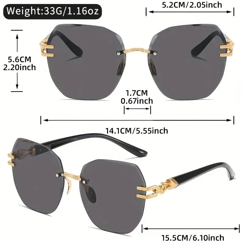 🌬️🕶️ Rimless sunglasses femme – Oubliées sur le nez, verres polarisés de haute qualité, l'accessoire signature des minimalistes élégantes 🤍🏙️