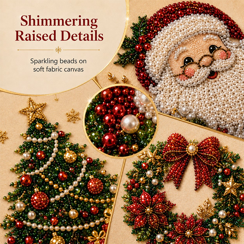 🧘 Therapeutic Christmas Pearl Painting Kit — Relaxing Mindful Craft Activity