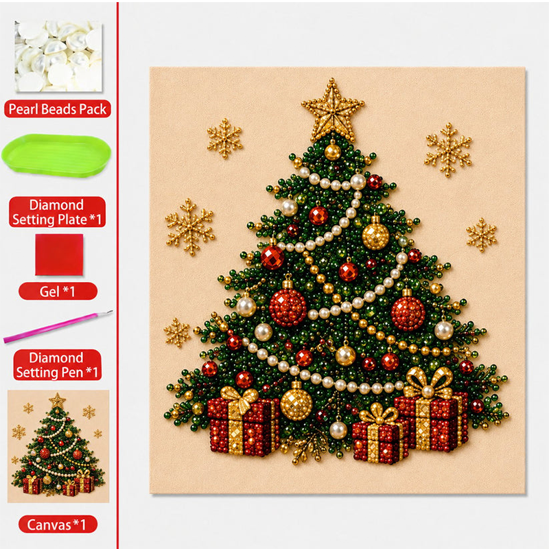 🧘 Therapeutic Christmas Pearl Painting Kit — Relaxing Mindful Craft Activity