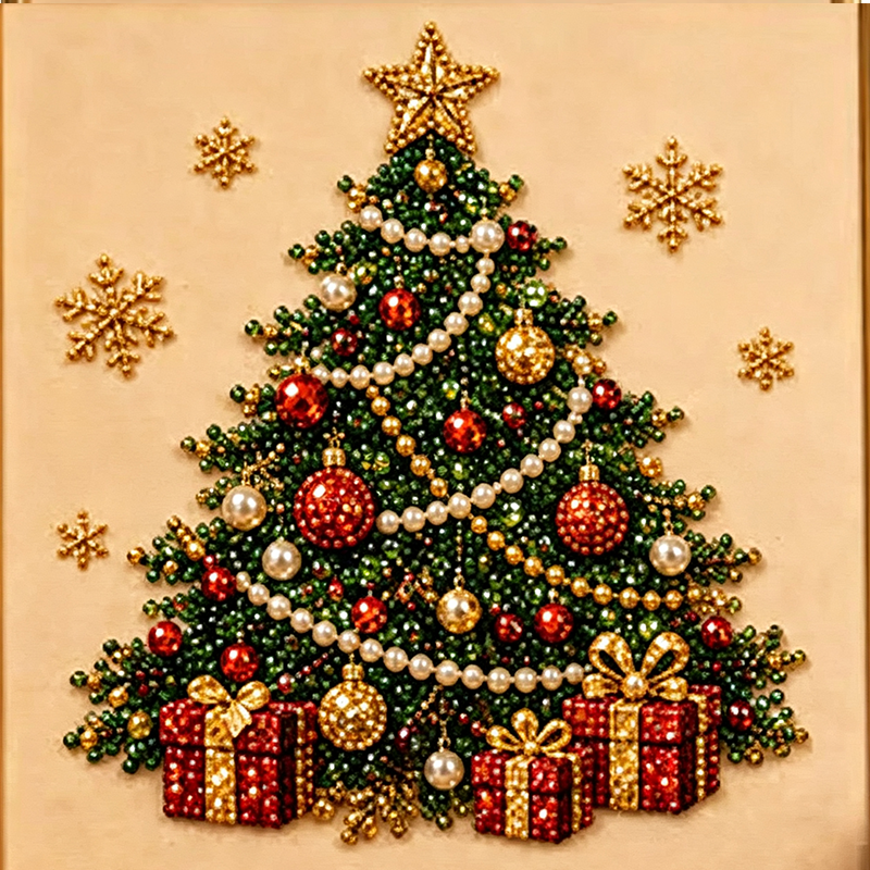 🧘 Therapeutic Christmas Pearl Painting Kit — Relaxing Mindful Craft Activity