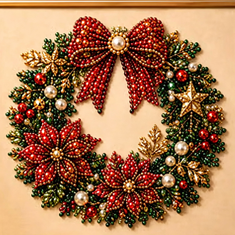 🧘 Therapeutic Christmas Pearl Painting Kit — Relaxing Mindful Craft Activity
