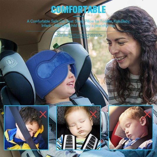 🚗 Sangle d’Appui-Tête Voiture — Maintien Cervical, Réglable, Enfant & Adulte, Sommeil Confortable 💤