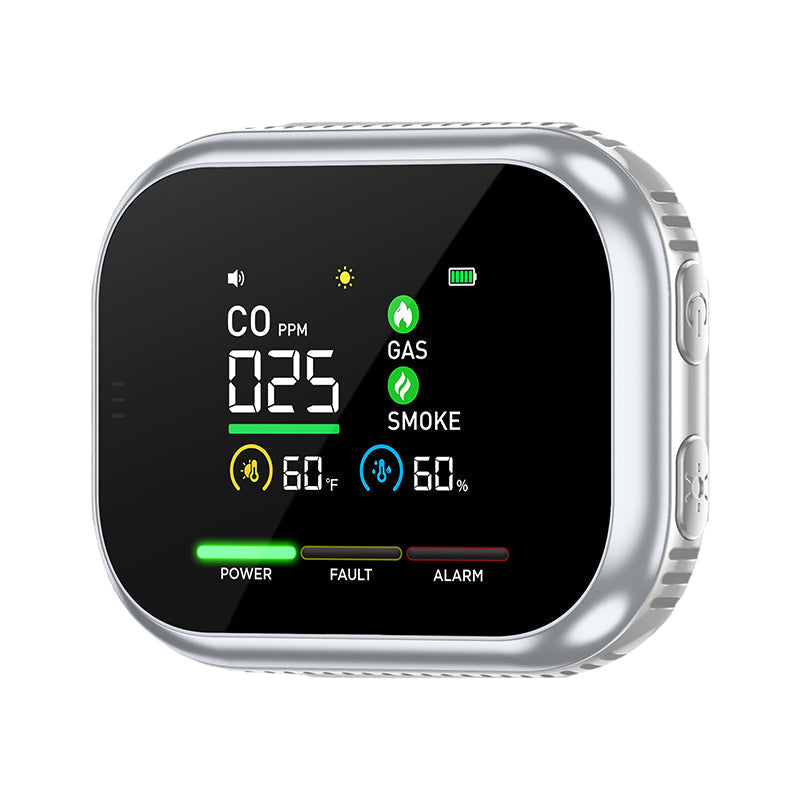 🔥 50% DE RÉDUCTION ! 🛡️ Alarme Multigaz Portable 6-en-1 – Capteurs Haute Précision & Écran LCD – CO/Gaz/Fumée/Température/Humidité for Sécurité Maison