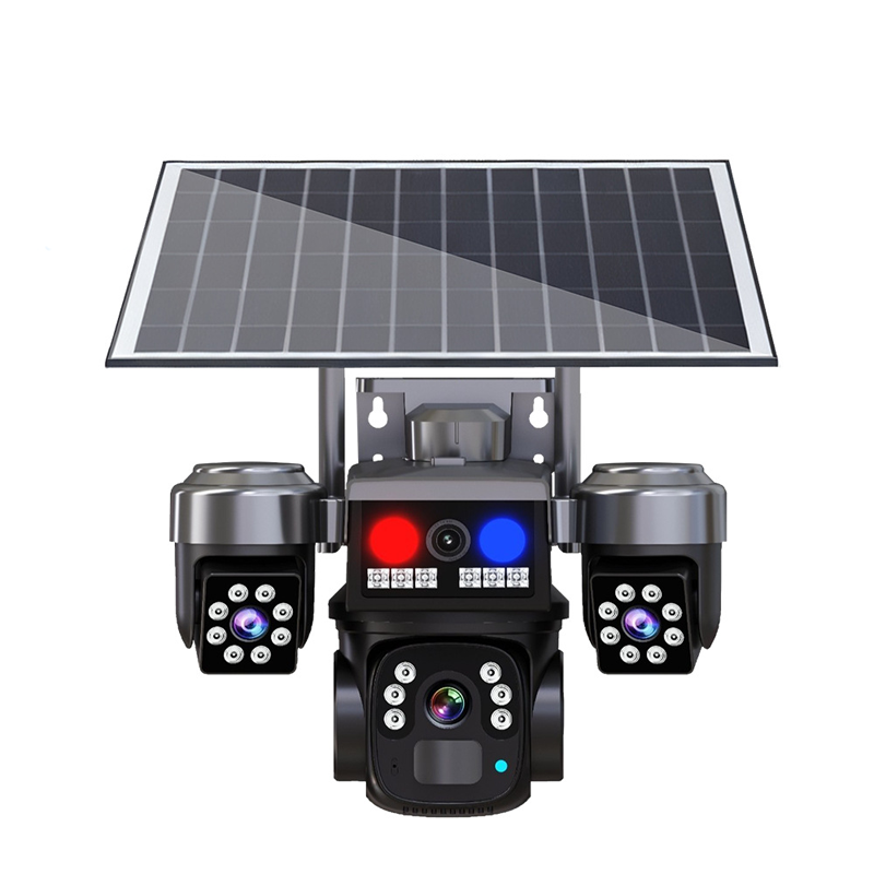 📹✨ PROMO FLASH : 50% DE RÉDUCTION ! Caméra de Surveillance Solaire Sans Fil 3 Objectifs – Vision 3 Écrans Simultanés & Panneau Solaire Intégré for une Protection 360° Sans Angle Mort IP66 ✨