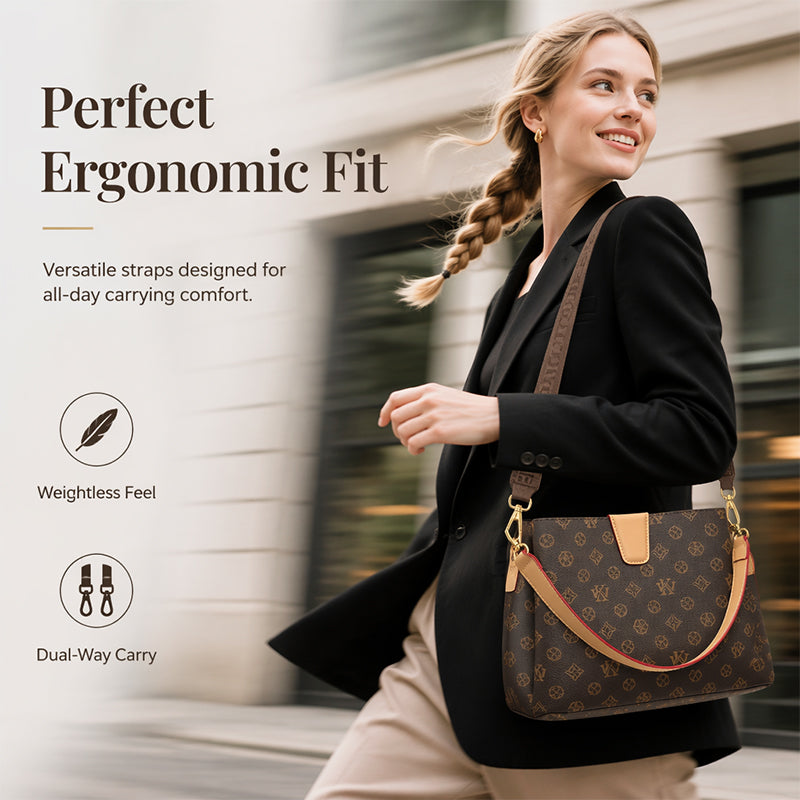 🎉 2026 Soldes — Plus de 31 000 vendus ! 💞 Sac seau chic femme – PU monogramme vintage
