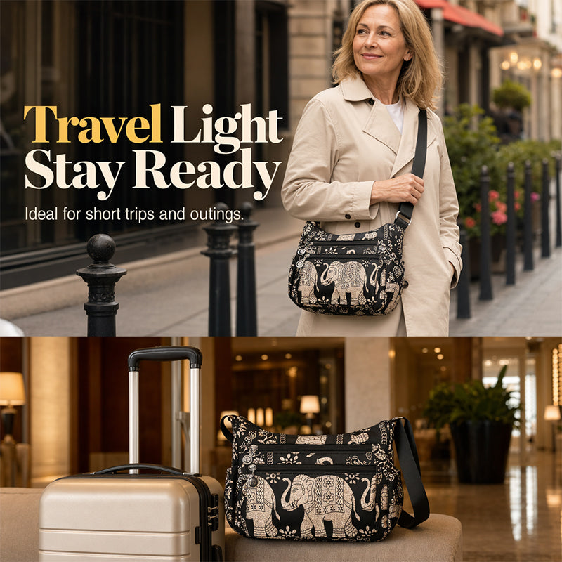 👜🌸 -50% ! 🧳 Sac Bandoulière Nylon Voyage – Multi-poches, Fermeture Sécurisée & Format Compact – Idéal pour le Quotidien & les Escapades