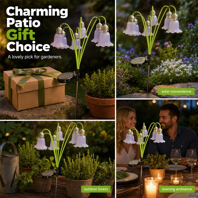 📢📢50% DE RÉDUCTION !! ⏰Lampes Solaires Fleurs Décorations de Jardin Extérieur 💐💡