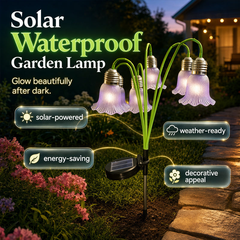 📢📢50% DE RÉDUCTION !! ⏰Lampes Solaires Fleurs Décorations de Jardin Extérieur 💐💡